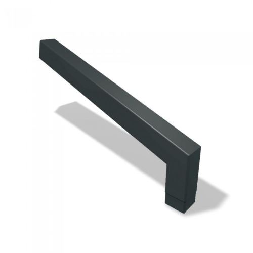 PREFA aluminijasto kvadratno koleno 72° dolžine 100 x 100 mm, črno P10 RAL 9005