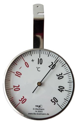 Okenski termometer okrogel 7cm kovinski
