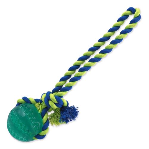 Igrača DOG FANTASY DENTAL MINT žogica za metanje z vrvjo zelena 7 x 30 cm 1 kos