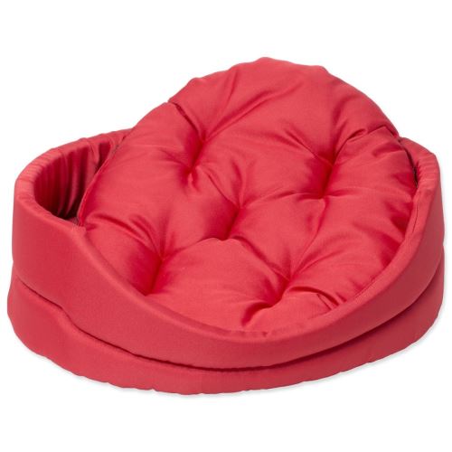 Pasja postelja DOG FANTASY ovalna z blazino rdeča 54 cm 1 kos