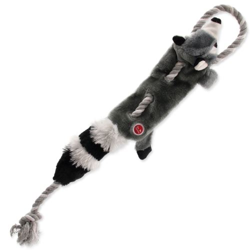 Igrača DOG FANTASY Skinneeez z vrvjo rakun 57,5 cm 1 kos