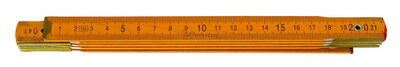 Zložljivi merilni trak 1m lesen rumeni / pakiranje 1 kos