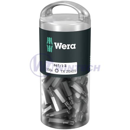 Bit T20 - 25 mm, WERA - 100 kosov / blister / pakiranje 1 kos